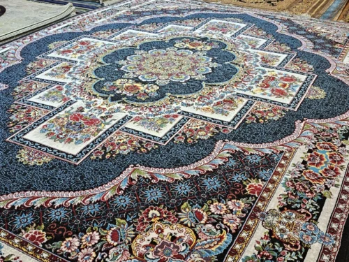فرش ماشینی استرک،سالاری سرمه ای