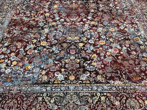 طرح فلور _کلکسیون خلیج_ رنگ لاکی _1200 شانه ی نخ آکرولیک
