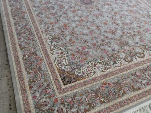 طرح افشان سلطان_زمینه نقره ای _حاشیه نقره ای،1200 شانه نخ آکرولیک